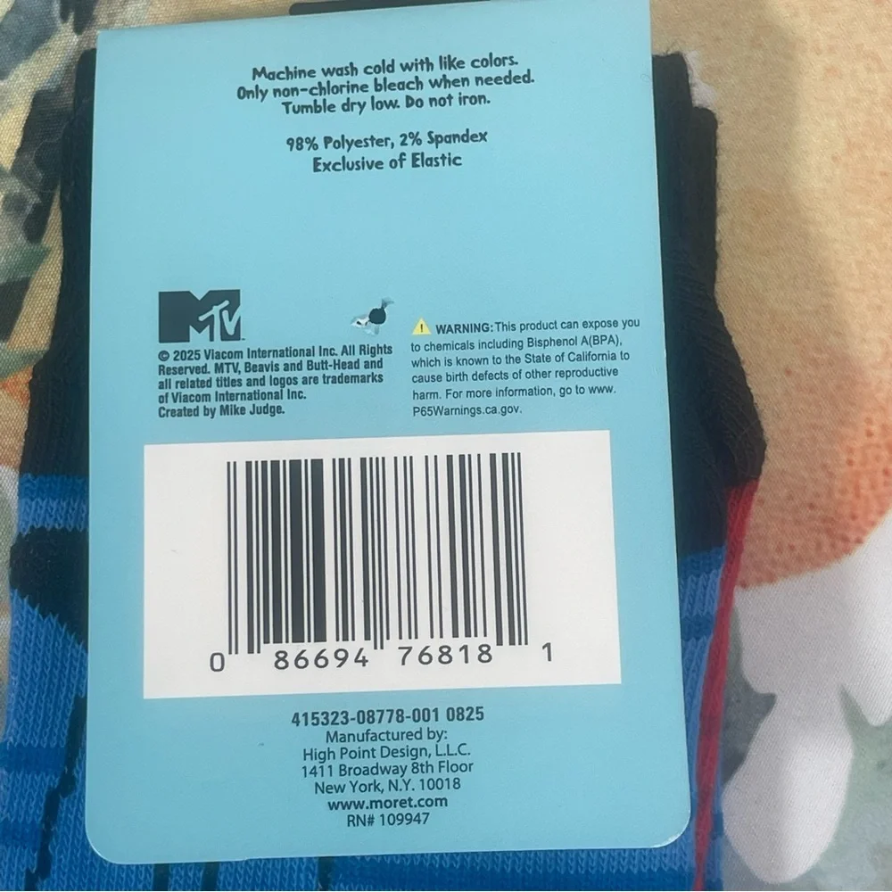 Beavis & Butthead MTV Show Socks